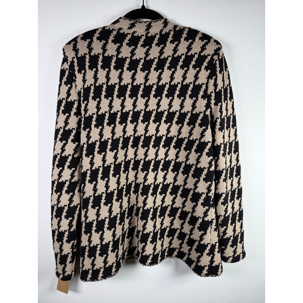 Peter Lynne New York Vintage Houndstooth Knit Cardigan Jacket Gold Buttons‎ 14 - Picture 5 of 5